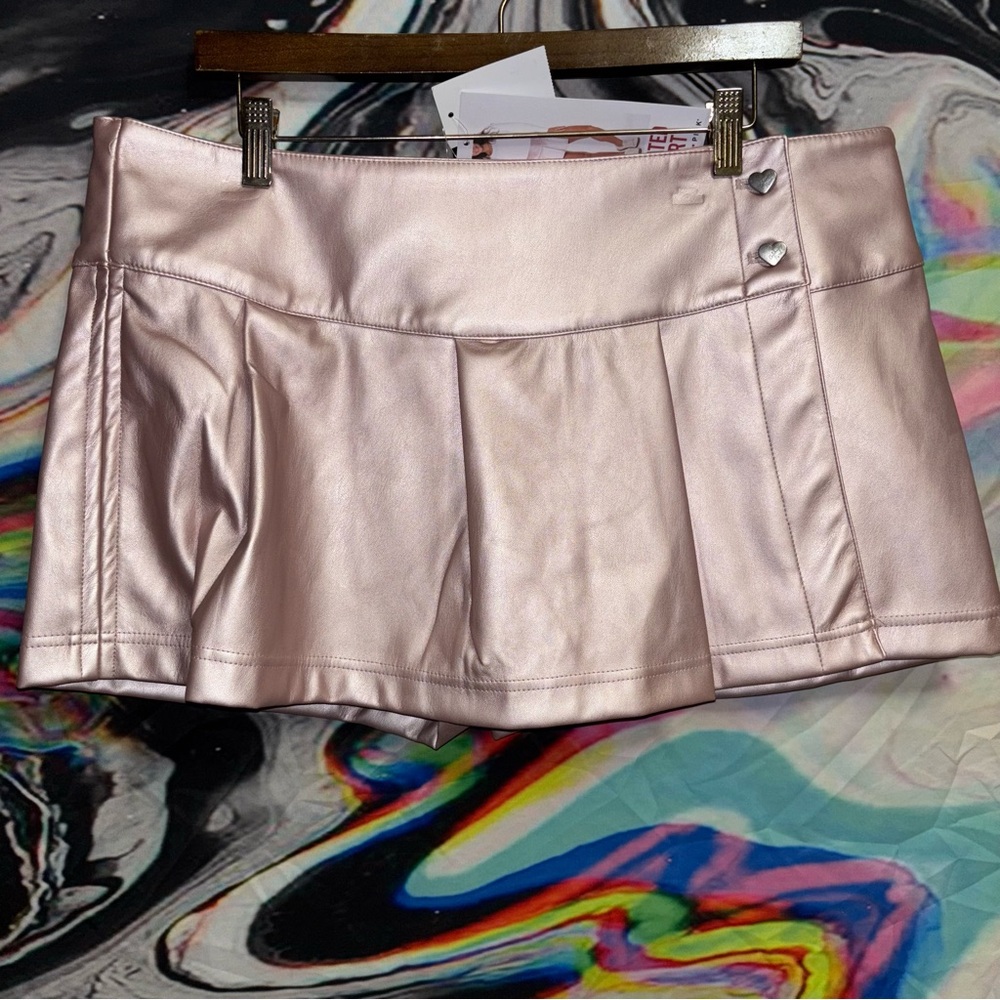 NWT Celebrity Pink Shiny Mini Skirt
